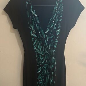 Banana Republic Black and Teal Dress